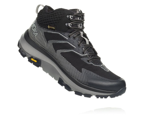 Hoka One One Toa GORE-TEX Mens UK - Black Hiking Shoes - PCRAU4126